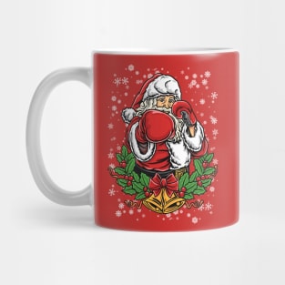 Christmas Santa Claus Boxer Boxing Mug